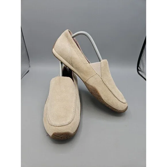 Columbia Women's Slip On  Comfort Loafer Shoes Suede Sz 10 Beige Casual Walk - Picture 6 of 11